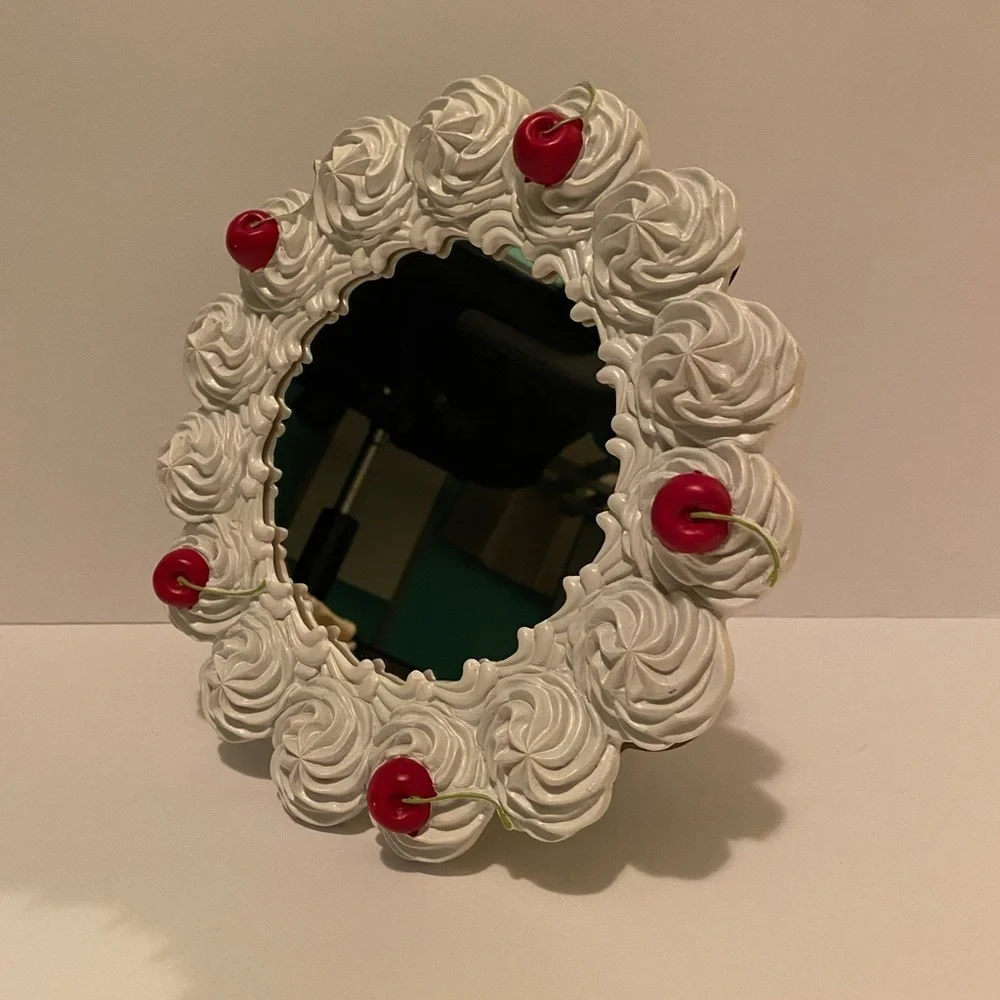 Whip Cream and Cherry Decorative Mirror, Cake Mirror